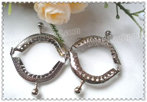 4CM Silver Sew On Purse Frame